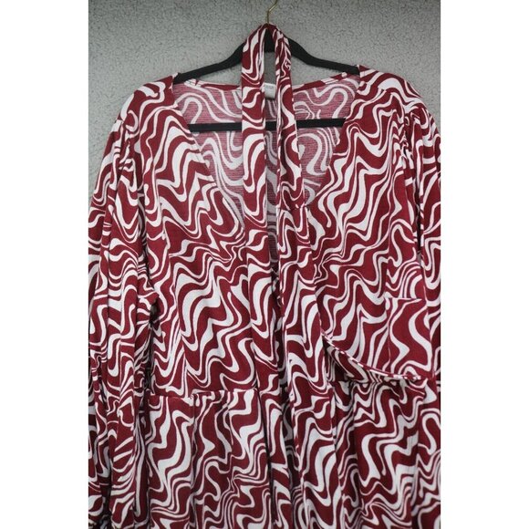 Ava-Viv 3/4 Balloon Sleeve Belted Wrap Dress-Size 3X - Picture 8 of 8